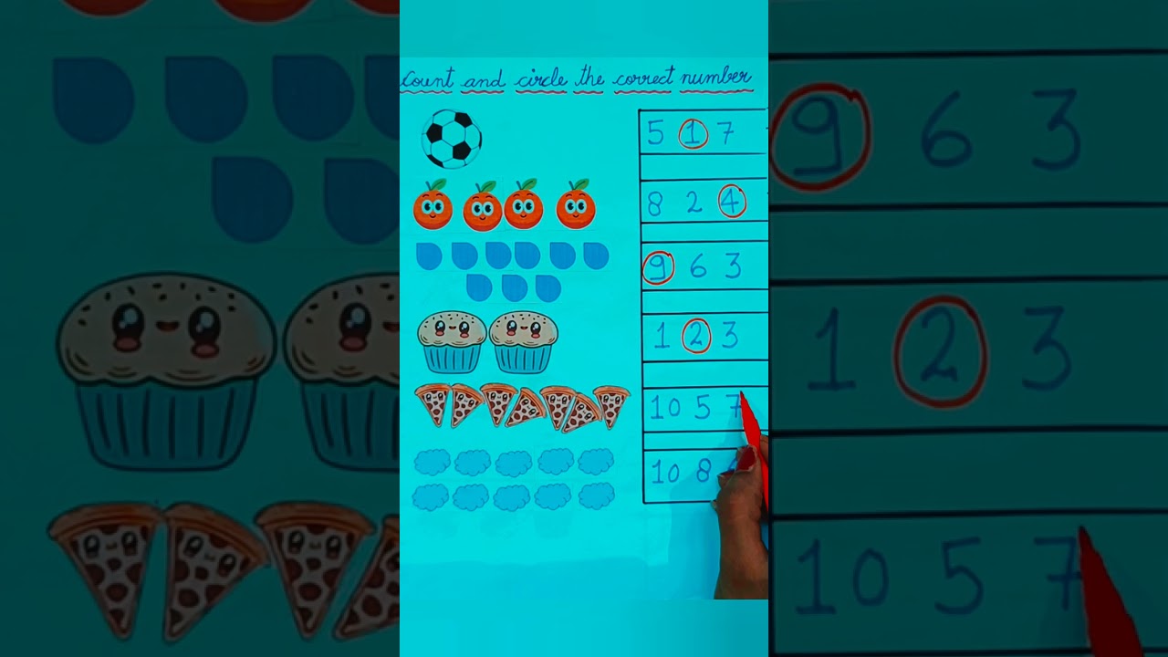 Count and circle(⭕)the correct number/recognise the number/mathematics