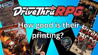 DrivethruRPG - How good is the quality of their print on demand? #ttrpg