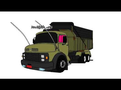 caminhão caçamba arqueado #desenhando #caminhões