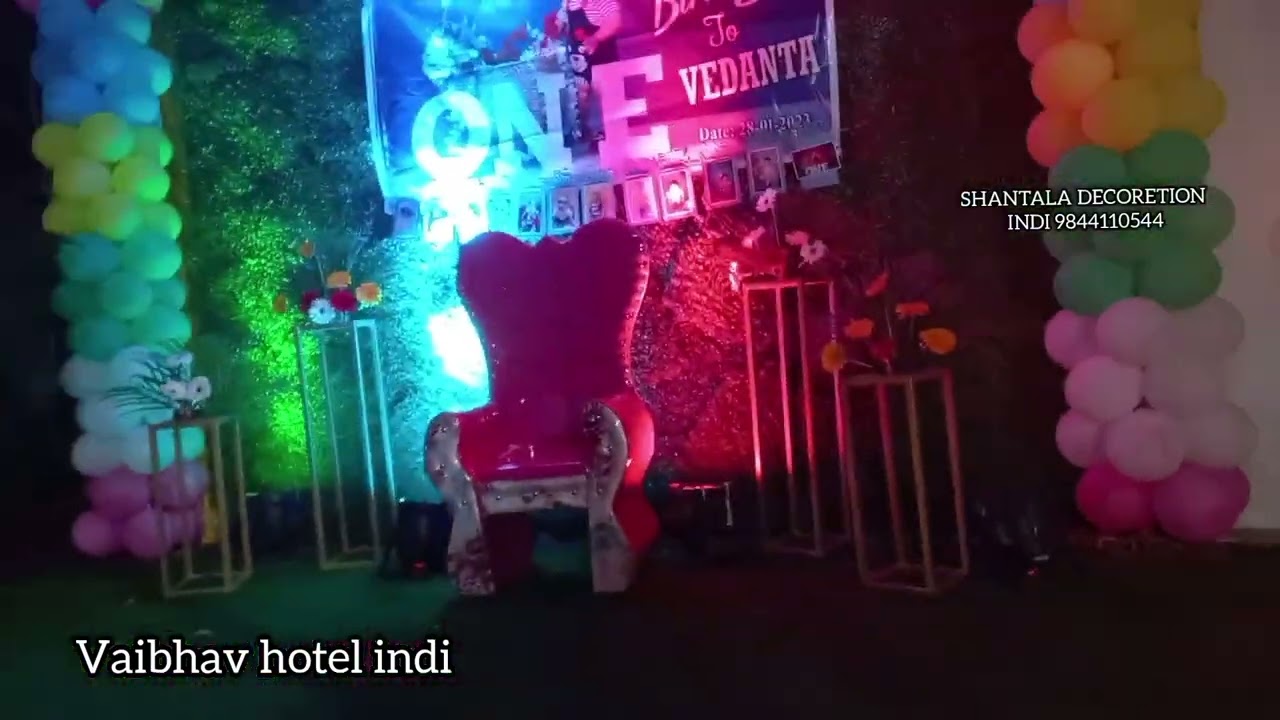 birthday decoration in Vaibhav hotel indi