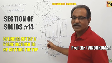 Section of Solids -14, Cylinder -3 by Prof. Vinodkumar