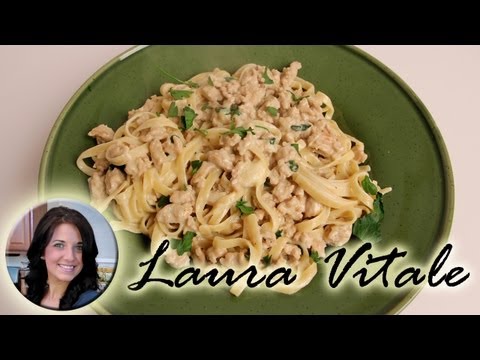 Light Fettuccine Alfredo Recipe Laura Vitale Laura In The Kitchen Episode-11-08-2015