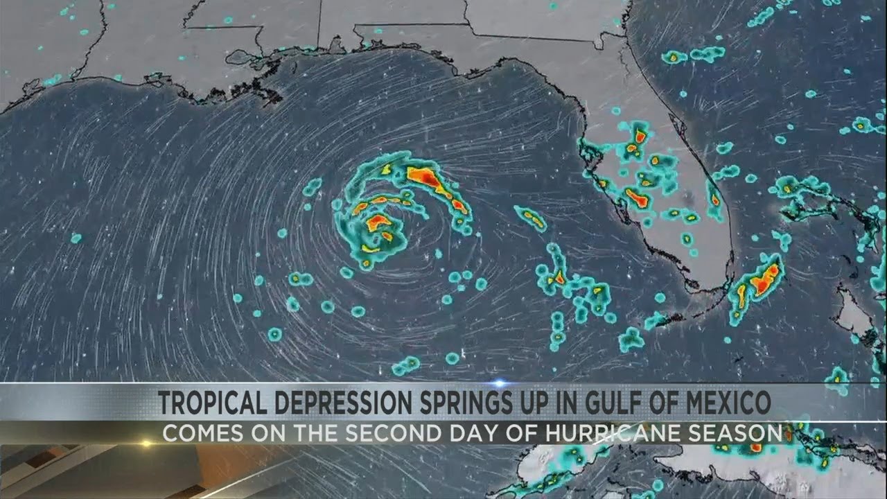 Tropical depression springs up in Gulf of Mexico - YouTube