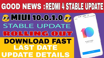 REDMI 4X MIUI 10.0.1.0  UPDATE | STABLE UPDATE ROLLING OUT BY TECHNO LOGY