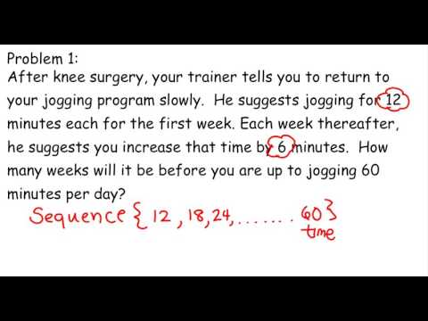 Word Problems for Arithmetic sequence
