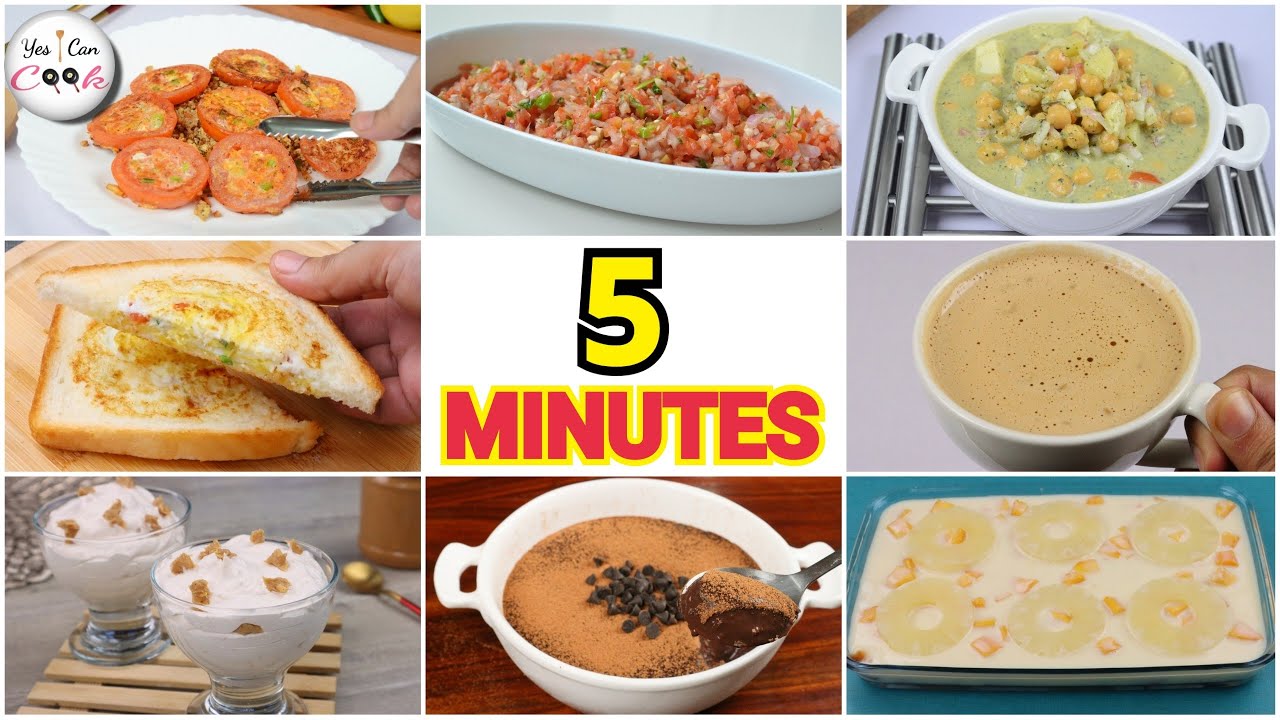 8 Recipes You Can Make In 5 Minutes by (YES I CAN COOK) YouTube