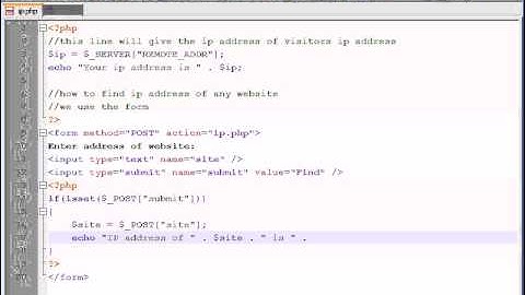 HOW TO FIND IP ADDRESS USING PHP