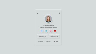 Neumorphism User Profile Design Using CSS | UI Design | CodewithNizami | #css #uidesign