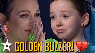 HEARTBREAKING Audition! Young Ukrainian Refugee Has Everyone IN TEARS \& Wins The GOLDEN BUZZER!