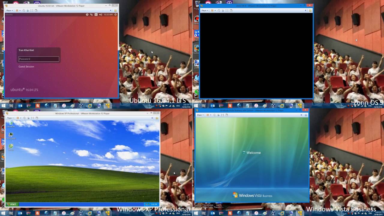 Ubuntu 16 vs Zorin 9 vs Windows XP vs Windows Vista - YouTube