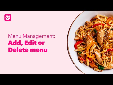 Menu Management: Add,