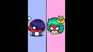 brawl stars edit lola x fang 💚x💙,edgar x colette 💜🖤#brawlstars#edit#capc #capcut#animation#shorts