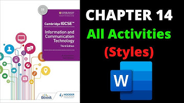 All Chapter 14 Activities IGCSE ICT Hodder Education Microsoft Word Styles