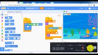 2. Developing Scary Shark Game in Scratch