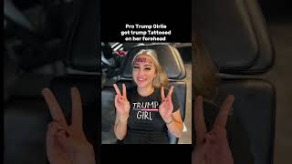 Influencer Got Trump Tattooed on her Forehead #influencer #tattoo #storytelling