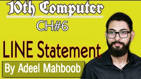 LINE Statement in GW BASIC | 10 class computer chapter 6