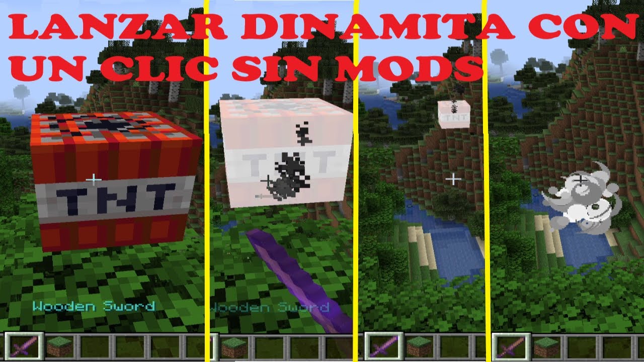 Cómo lanzar dinamita en Minecraft con 1 clic (Tutorial) - Minecraft