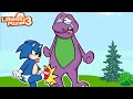 Baby Sonic vs Barney | LittleBigPlanet 3