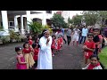Sister Sunitha teaching Christian songs to kids..
