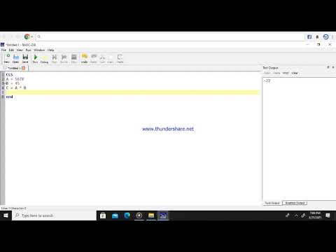 basic 256 Demo on editor Mathematical Operators