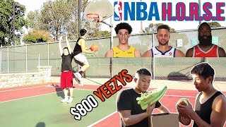 CRAZY 1v1 NBA H.O.R.S.E for $800 RARE YEEZYS!!
