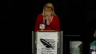 Dr. Kim Voss at Michigan Journalism Hall of Fame