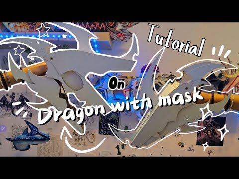 TUTORIAL | How to make a mask on a dragon puppet‼️✨️🔥 #paperdragon #dragonpuppet #mask #tutorial 