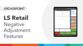 LS Retail: Negative Adjustment Feature