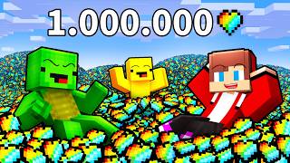 JJ and Mikey Have 1,000,000 OP HEARTS in Minecraft!
