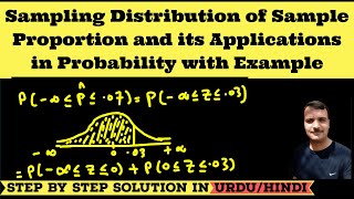 Sampling Distribution of Sample Proportion and its Applications in Probability with Example