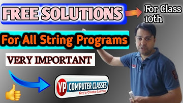 String Programs answer without audio || YP Computer Classes