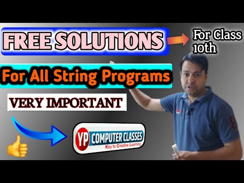 String Programs answer without audio || YP Computer Classes