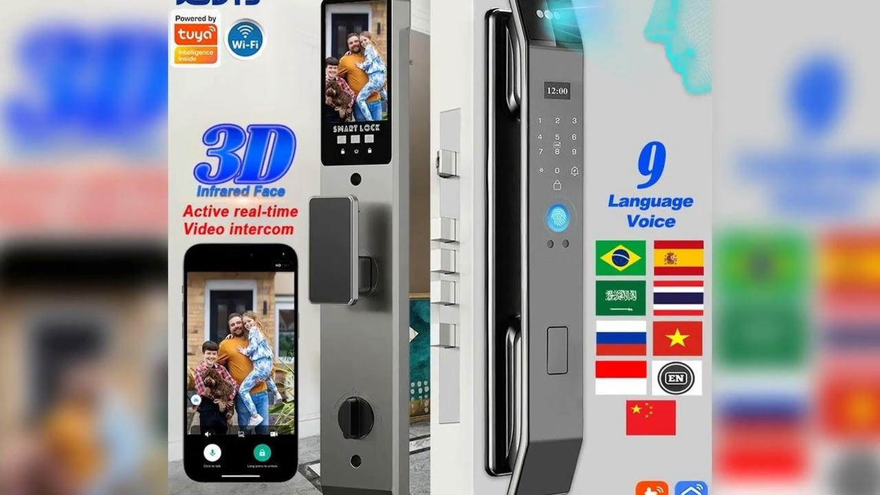 A must-have product! XSDTS Wifi Tuya APP Face Recognition Smart Door Lock With Camera Video Call V