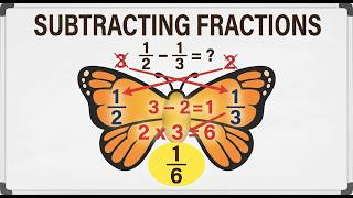 How to Subtract Fractions in Seconds The Butterfly Method