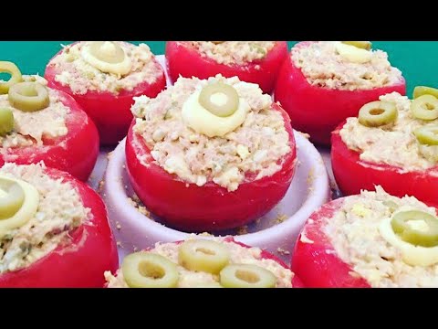 Una comida fría para las Fiestas: sencilla y rápida: Tomates rellenos manualidades raudales