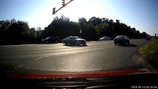 Cadillac Fails To Yield While Making A U-Turn