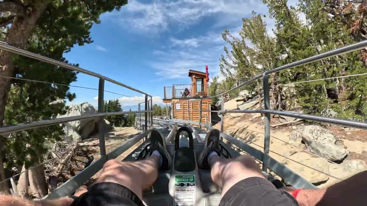 Ridge Rider Mountain Coaster at Heavenly Resort in Lake Tahoe, CA in 4K