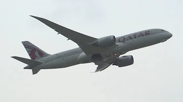 Qatar Airways ► Boeing 787-8 Dreamliner ► Takeoff ✈ London Heathrow Airport