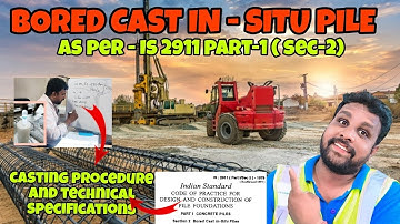 Bored cast in- situ pile casting procedure in tamil | concrete pile |cast in pile | pile foundation