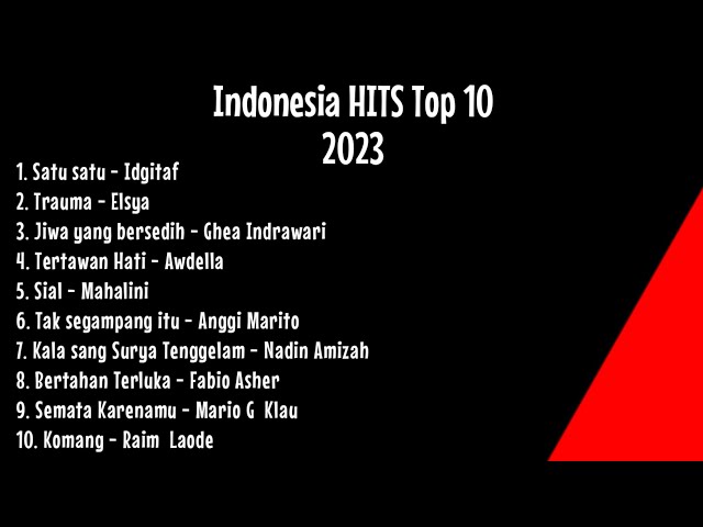 Indonesia Hits Top 10 2023 class=