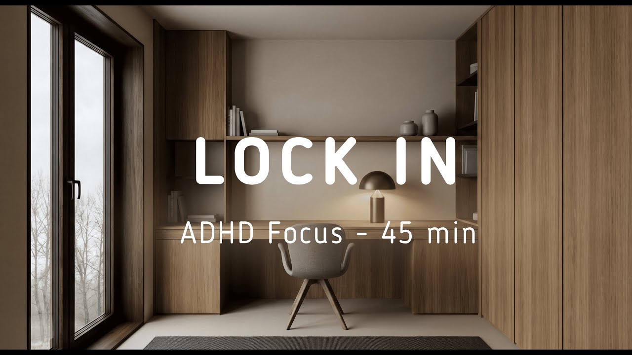 45 Minutes of Brown Noise for ADHD | Lock In For Focus, Morning Study Session, Academic Study