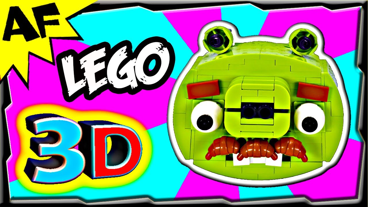 3D MOUSTACHE PIG - Lego Angry Birds Animated Review with Building Instructions