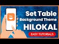 How to set background theme on tableroom in hilokal languages exchange app