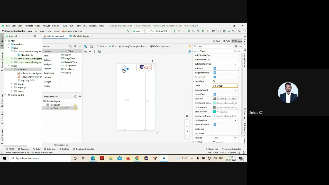 Program-1-Visiting Card