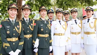 👍Chinese female guard of honor Shocked the World - Military Parade - Chinese Female Soldiers P3