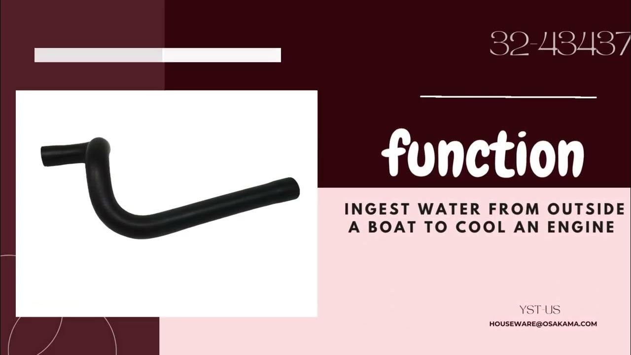 3243437 3243437 8M0090859 Fit Mercruiser Bravo I II III Boat Water Intake Pipe YouTube