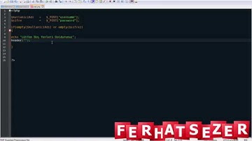 PHP Session Admin Giriş