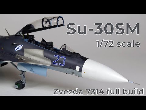 Su-30SM 1/72 scale Zvezda 7314 build video