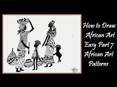 How to Draw African Art Easy Part 7 African Art Patterns - YouTube