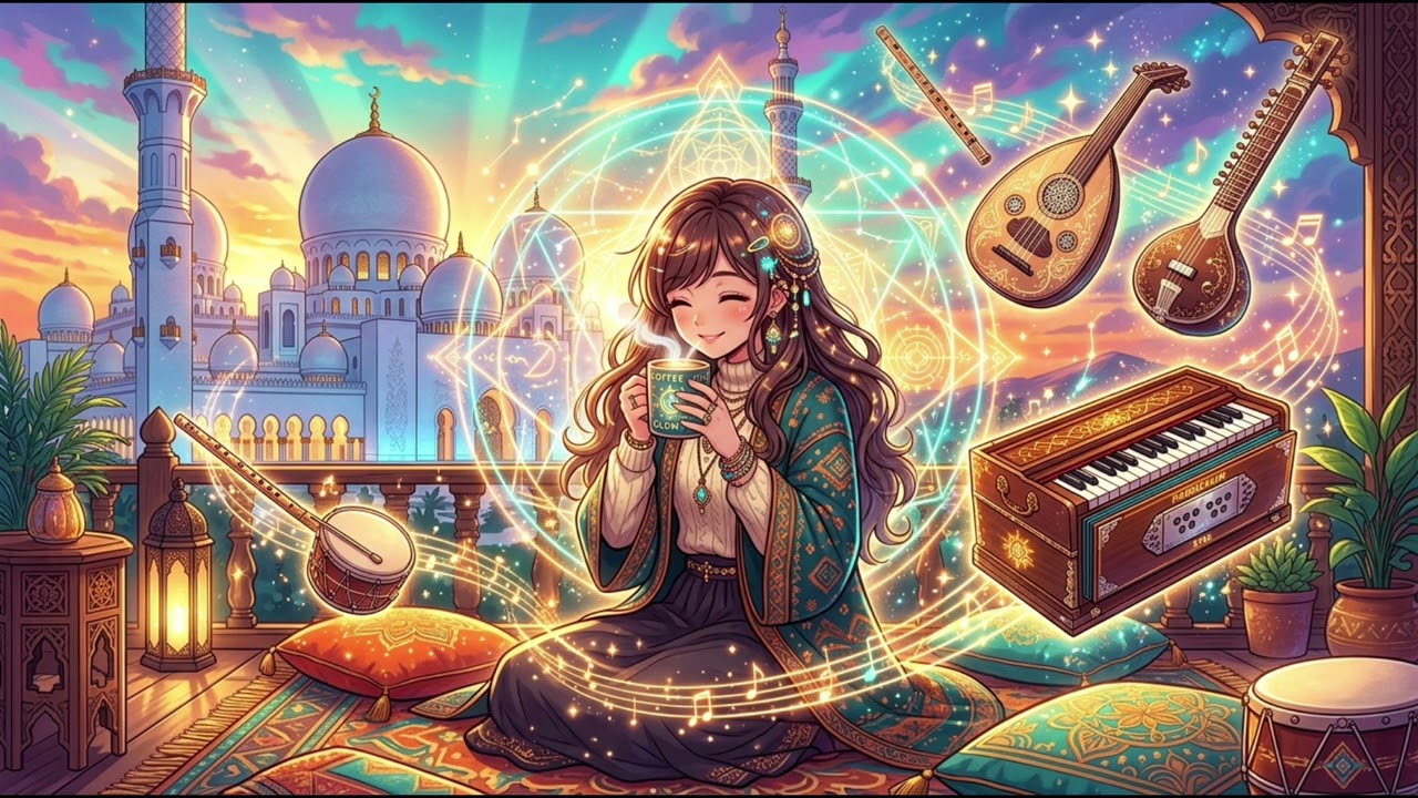 【朝のカッワーリー】 モダン・パキスタニ・フュージョン Contemporary Qawwali fusion | 目覚めのコーヒーと魂の鼓動。トランス状態で一日を始める美少女の覚醒